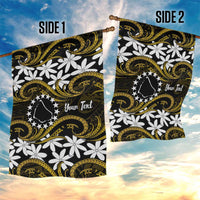 Personalised Cook Islands Manihiki Garden Flag Tiare Maori Polynesian Waves Tattoo