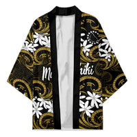 Personalised Cook Islands Manihiki Kimono Tiare Maori Polynesian Waves Tattoo LT14 Unisex Gold - Polynesian Pride