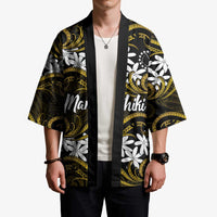 Personalised Cook Islands Manihiki Kimono Tiare Maori Polynesian Waves Tattoo LT14 - Polynesian Pride