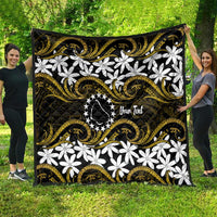 Personalised Cook Islands Manihiki Quilt Tiare Maori Polynesian Waves Tattoo