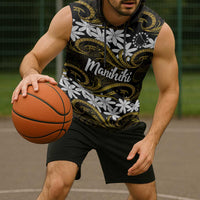 Personalised Cook Islands Manihiki Sleeveless Hoodie Tiare Maori Polynesian Waves Tattoo LT14 - Polynesian Pride