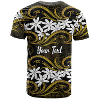Personalised Cook Islands Manihiki T Shirt Tiare Maori Polynesian Waves Tattoo