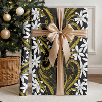 Personalised Cook Islands Manihiki Wrapping Paper Tiare Maori Polynesian Waves Tattoo LT14 - Polynesian Pride