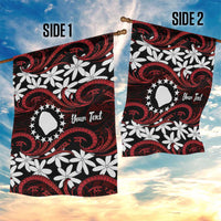 Personalised Cook Islands Atiu Enuamanu Garden Flag Tiare Maori Polynesian Waves Tattoo LT14 - Polynesian Pride