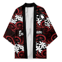 Personalised Cook Islands Atiu Enuamanu Kimono Tiare Maori Polynesian Waves Tattoo