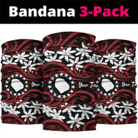 Personalised Cook Islands Atiu Enuamanu Neck Gaiter Tiare Maori Polynesian Waves Tattoo