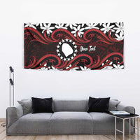 Personalised Cook Islands Atiu Enuamanu Tapestry Tiare Maori Polynesian Waves Tattoo