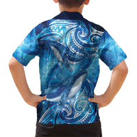 New Zealand Humpback Whale Matariki Family Matching Long Sleeve Bodycon Dress and Hawaiian Shirt Maori New Year Taniko Niho Taniwha LT14 - Polynesian Pride