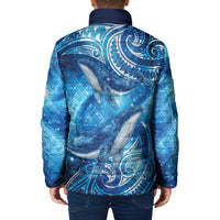 New Zealand Humpback Whale Matariki Padded Jacket Maori New Year Taniko Niho Taniwha LT14 - Polynesian Pride
