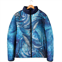New Zealand Humpback Whale Matariki Padded Jacket Maori New Year Taniko Niho Taniwha LT14 - Polynesian Pride
