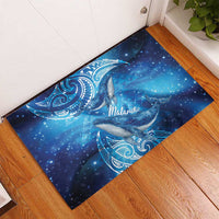New Zealand Humpback Whale Matariki Rubber Doormat Maori New Year Taniko Niho Taniwha