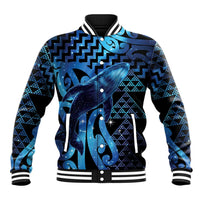 Humpback Whale Matariki New Zealand Baseball Jacket NZ Maori Paikea Poutama Luxury Blue LT14 Unisex Blue - Polynesian Pride