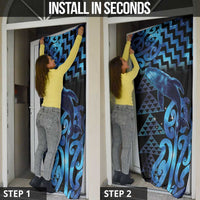 Humpback Whale Matariki New Zealand Door Cover NZ Maori Paikea Poutama Luxury Blue