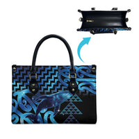 Humpback Whale Matariki New Zealand Leather Bag NZ Maori Paikea Poutama Luxury Blue LT14 - Polynesian Pride