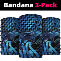 Humpback Whale Matariki New Zealand Neck Gaiter NZ Maori Paikea Poutama Luxury Blue