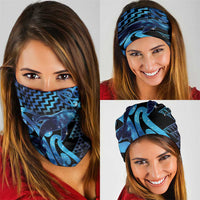 Humpback Whale Matariki New Zealand Neck Gaiter NZ Maori Paikea Poutama Luxury Blue