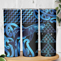 Humpback Whale Matariki New Zealand Skinny Tumbler NZ Maori Paikea Poutama Luxury Blue