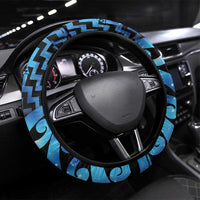 Humpback Whale Matariki New Zealand Steering Wheel Cover NZ Maori Paikea Poutama Luxury Blue
