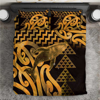 Humpback Whale Matariki New Zealand Bedding Set NZ Maori Paikea Poutama Luxury Gold LT14 Gold - Polynesian Pride
