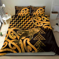 Humpback Whale Matariki New Zealand Bedding Set NZ Maori Paikea Poutama Luxury Gold LT14 - Polynesian Pride