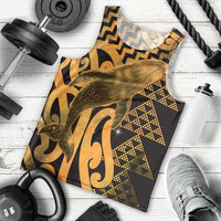Humpback Whale Matariki New Zealand Men Tank Top NZ Maori Paikea Poutama Luxury Gold