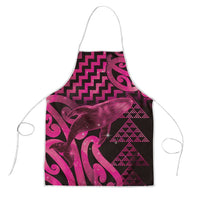 Humpback Whale Matariki New Zealand Apron NZ Maori Paikea Poutama Luxury Pink LT14 Pink - Polynesian Pride