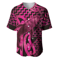 Humpback Whale Matariki New Zealand Baseball Jersey NZ Maori Paikea Poutama Luxury Pink
