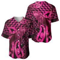 Humpback Whale Matariki New Zealand Baseball Jersey NZ Maori Paikea Poutama Luxury Pink