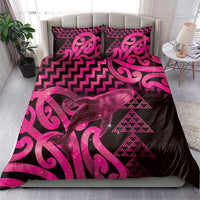 Humpback Whale Matariki New Zealand Bedding Set NZ Maori Paikea Poutama Luxury Pink LT14 - Polynesian Pride