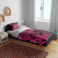 Humpback Whale Matariki New Zealand Bedding Set NZ Maori Paikea Poutama Luxury Pink LT14 - Polynesian Pride