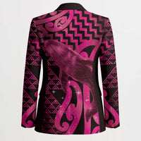 Humpback Whale Matariki New Zealand Blazer NZ Maori Paikea Poutama Luxury Pink