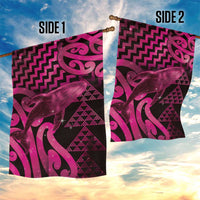 Humpback Whale Matariki New Zealand Garden Flag NZ Maori Paikea Poutama Luxury Pink