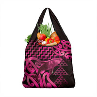 Humpback Whale Matariki New Zealand Grocery Bag NZ Maori Paikea Poutama Luxury Pink