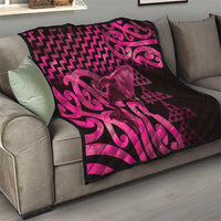 Humpback Whale Matariki New Zealand Quilt NZ Maori Paikea Poutama Luxury Pink