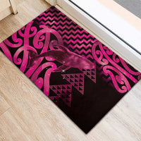 Humpback Whale Matariki New Zealand Rubber Doormat NZ Maori Paikea Poutama Luxury Pink LT14 - Polynesian Pride