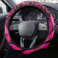 Humpback Whale Matariki New Zealand Steering Wheel Cover NZ Maori Paikea Poutama Luxury Pink