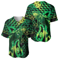 Humpback Whale Matariki New Zealand Baseball Jersey NZ Maori Paikea Poutama Luxury Green