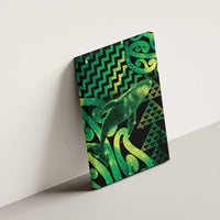 Humpback Whale Matariki New Zealand Canvas Wall Art NZ Maori Paikea Poutama Luxury Green