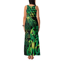 Humpback Whale Matariki New Zealand Family Matching Tank Maxi Dress and Hawaiian Shirt NZ Maori Paikea Poutama Luxury Green LT14 - Polynesian Pride