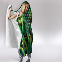 Humpback Whale Matariki New Zealand Hooded Blanket NZ Maori Paikea Poutama Luxury Green