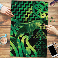 Humpback Whale Matariki New Zealand Puzzle NZ Maori Paikea Poutama Luxury Green