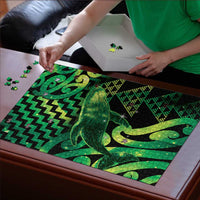Humpback Whale Matariki New Zealand Puzzle NZ Maori Paikea Poutama Luxury Green