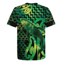 Humpback Whale Matariki New Zealand Rugby Jersey NZ Maori Paikea Poutama Luxury Green