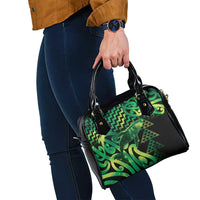 Humpback Whale Matariki New Zealand Shoulder Handbag NZ Maori Paikea Poutama Luxury Green