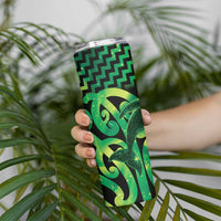 Humpback Whale Matariki New Zealand Skinny Tumbler NZ Maori Paikea Poutama Luxury Green