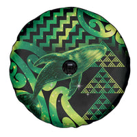 Humpback Whale Matariki New Zealand Spare Tire Cover NZ Maori Paikea Poutama Luxury Green