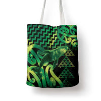 Humpback Whale Matariki New Zealand Tote Bag NZ Maori Paikea Poutama Luxury Green