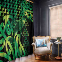 Humpback Whale Matariki New Zealand Window Curtain NZ Maori Paikea Poutama Luxury Green