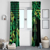 Humpback Whale Matariki New Zealand Window Curtain NZ Maori Paikea Poutama Luxury Green