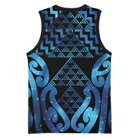 Taniko Motifs Matariki New Zealand Basketball Jersey NZ Niho Taniwha Poutama